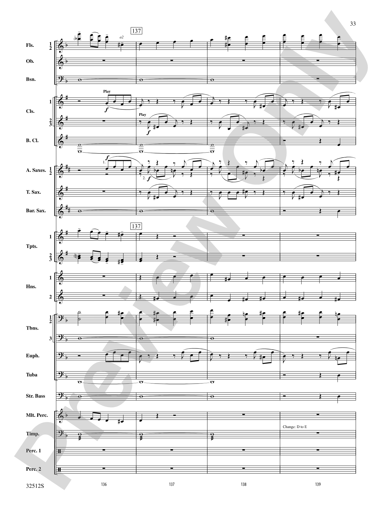 Toccata and Fugue in D Minor: Concert Band Conductor Score & Parts