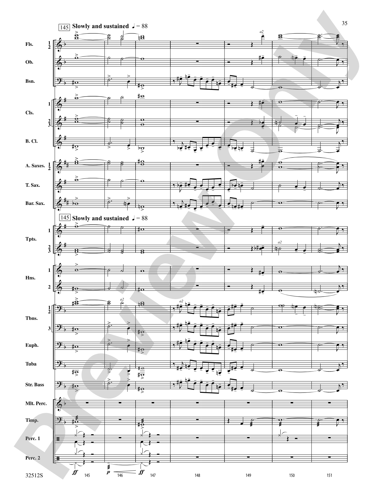Toccata and Fugue in D Minor: Concert Band Conductor Score & Parts