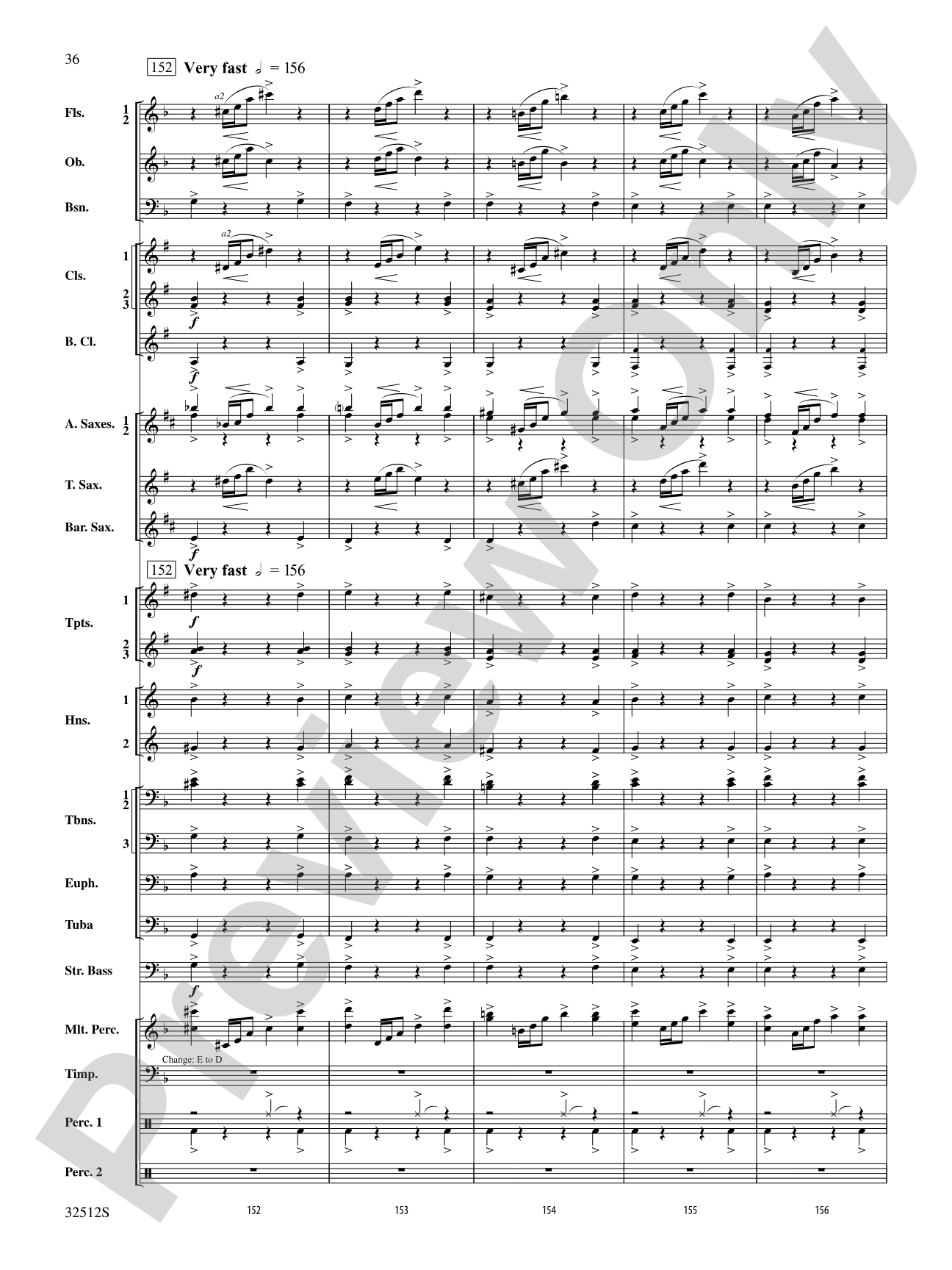 Toccata and Fugue in D Minor: Concert Band Conductor Score & Parts