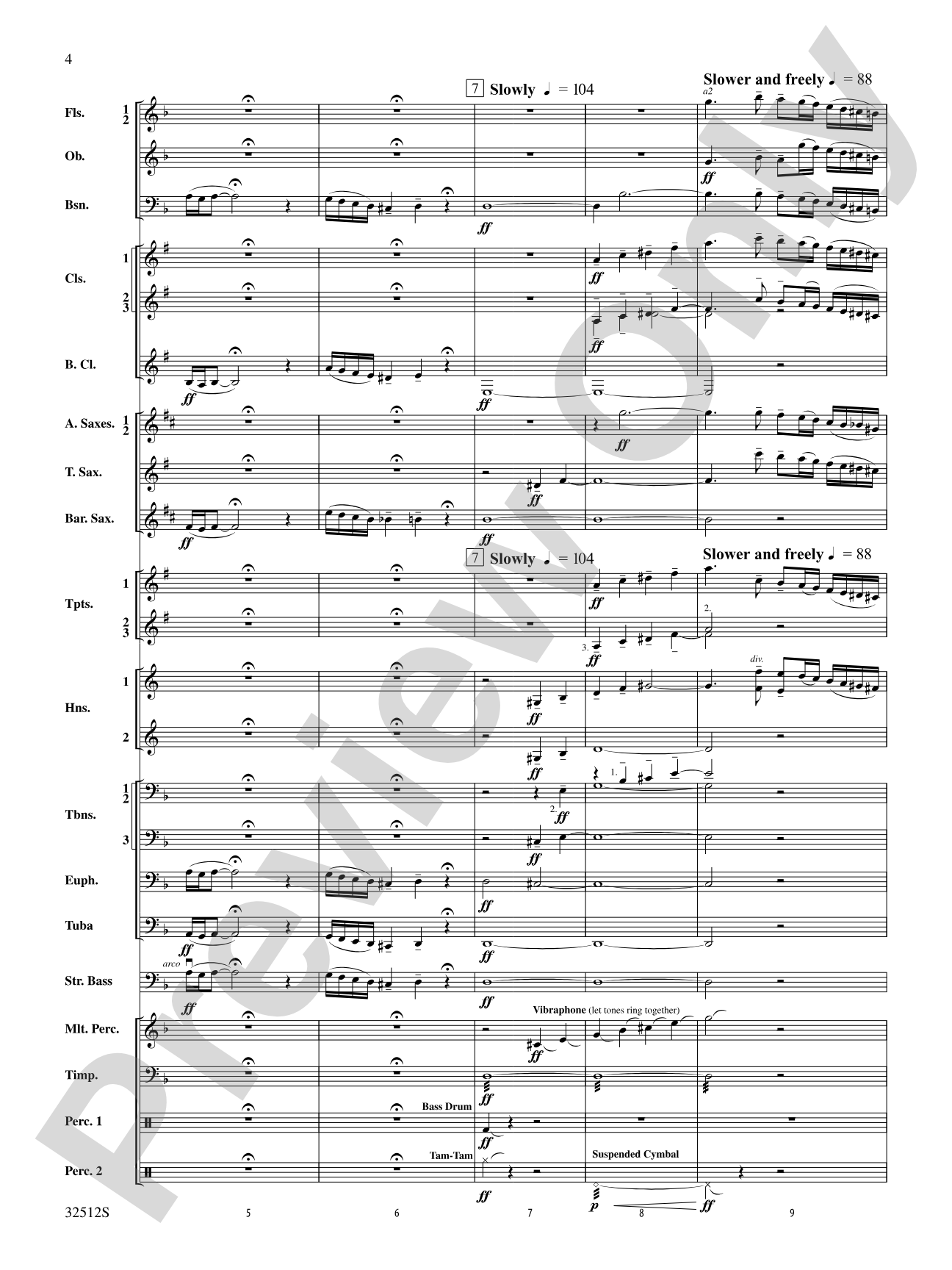 Toccata and Fugue in D Minor: Concert Band Conductor Score & Parts