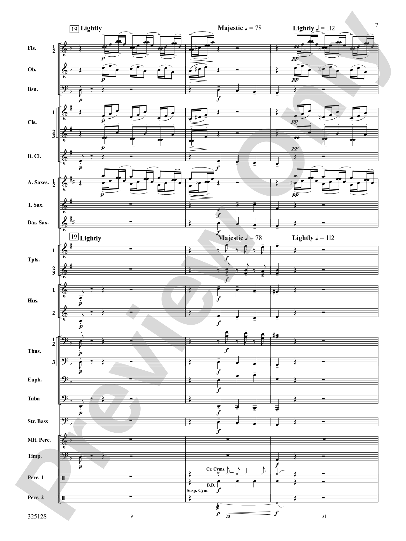 Toccata and Fugue in D Minor: Concert Band Conductor Score & Parts