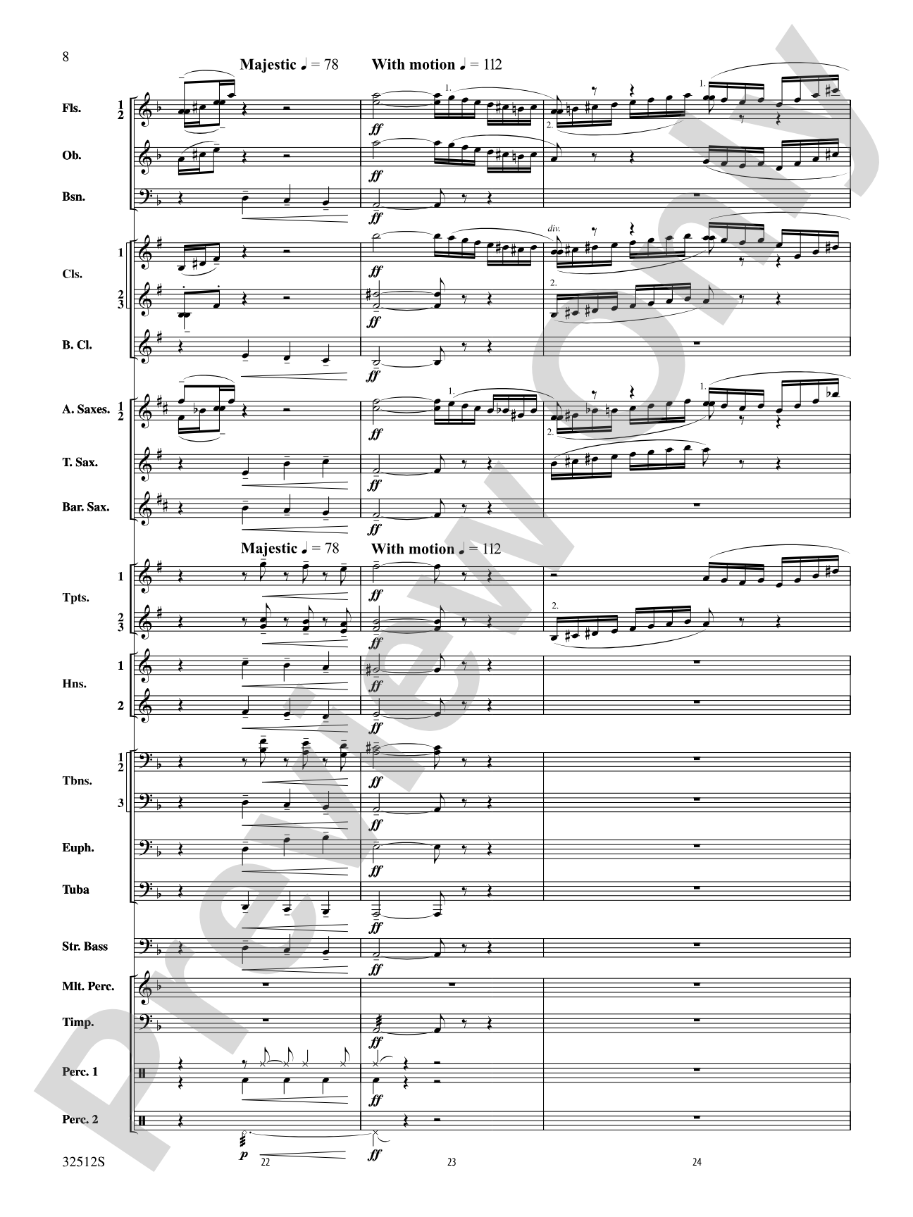 Toccata and Fugue in D Minor: Concert Band Conductor Score & Parts