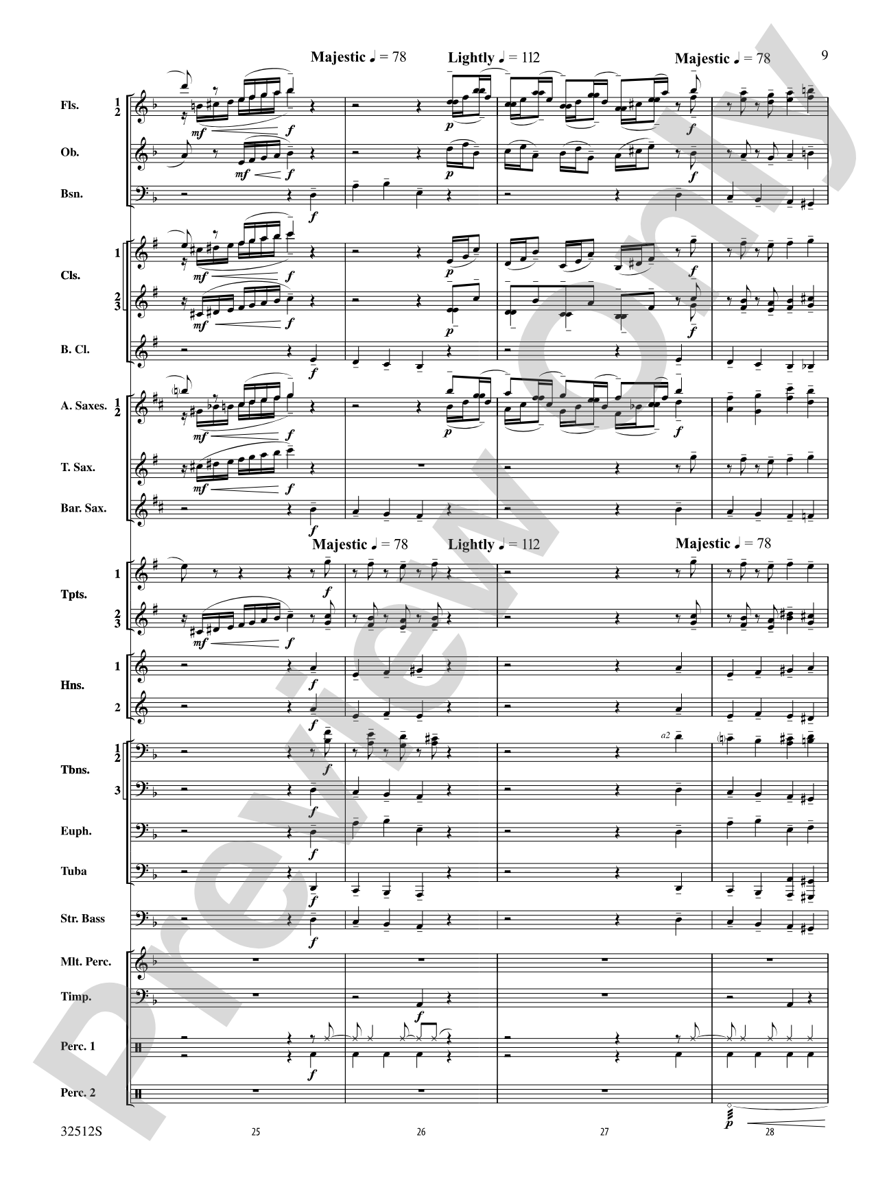 Toccata and Fugue in D Minor: Concert Band Conductor Score & Parts