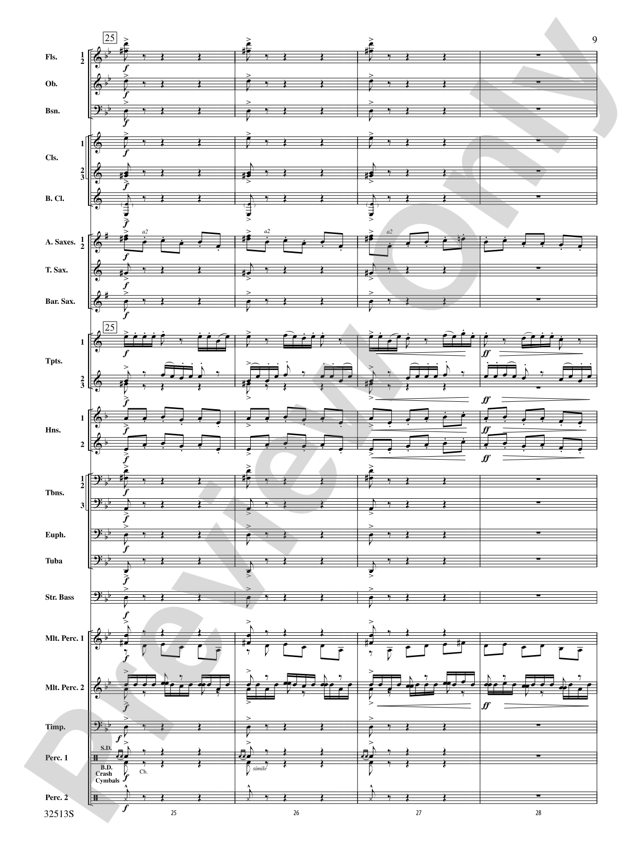 Asturias: Concert Band Conductor Score & Parts
