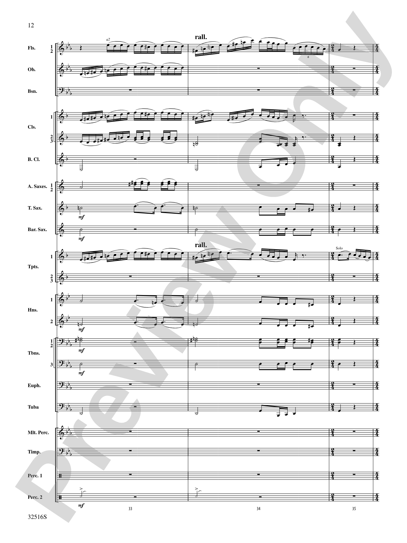 Gavotte en Rondeau: Concert Band Conductor Score & Parts