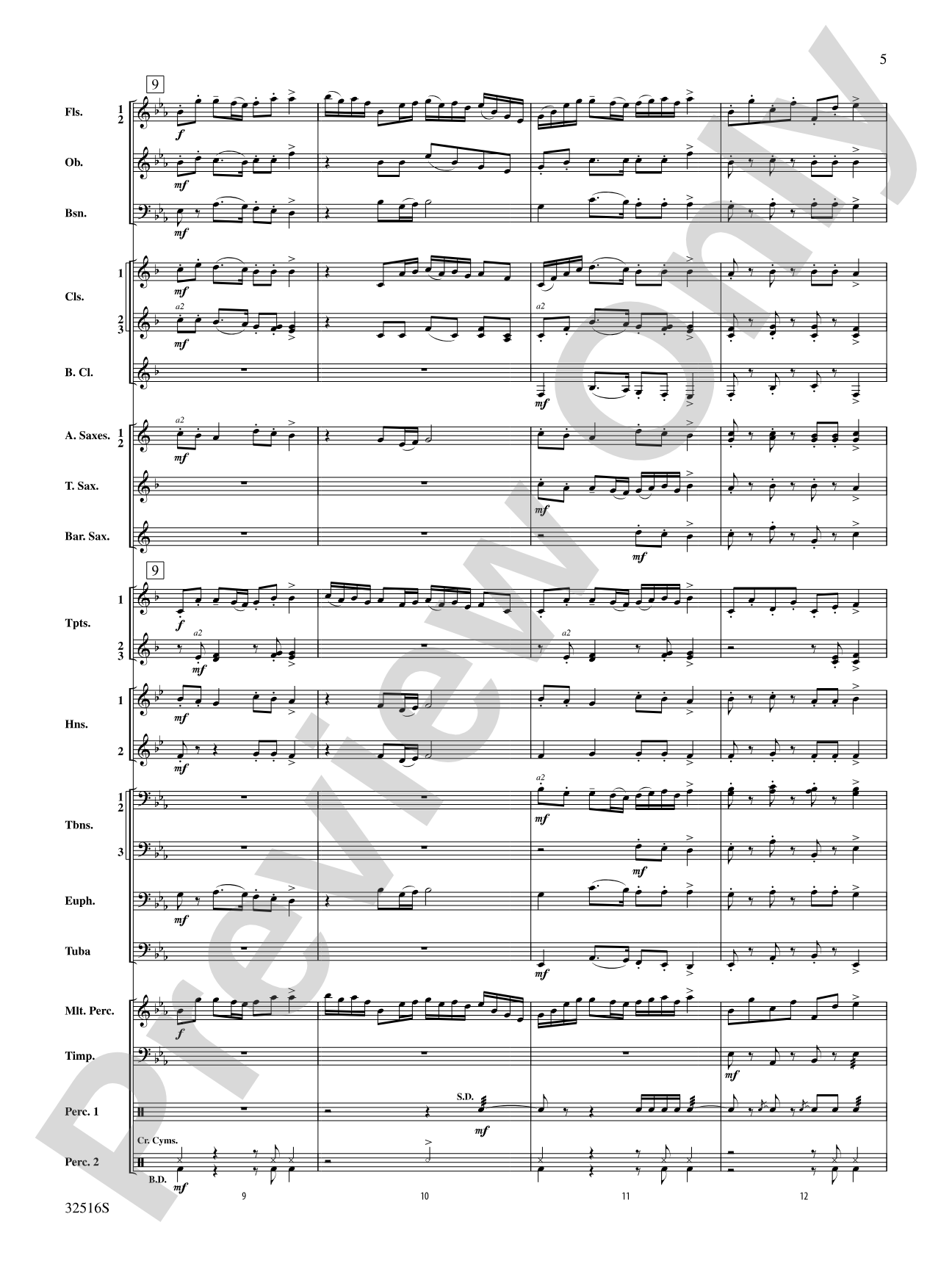Gavotte en Rondeau: Concert Band Conductor Score & Parts