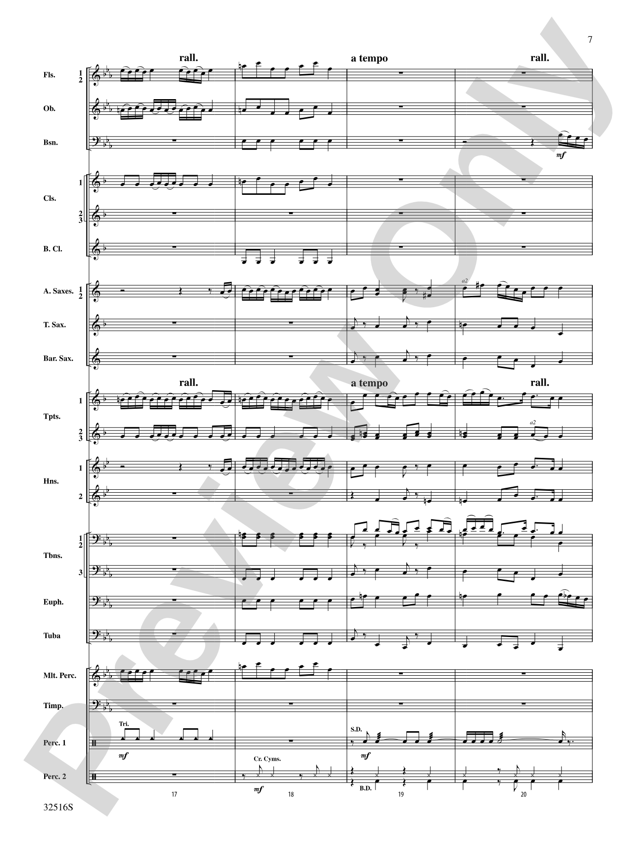 Gavotte en Rondeau: Concert Band Conductor Score & Parts