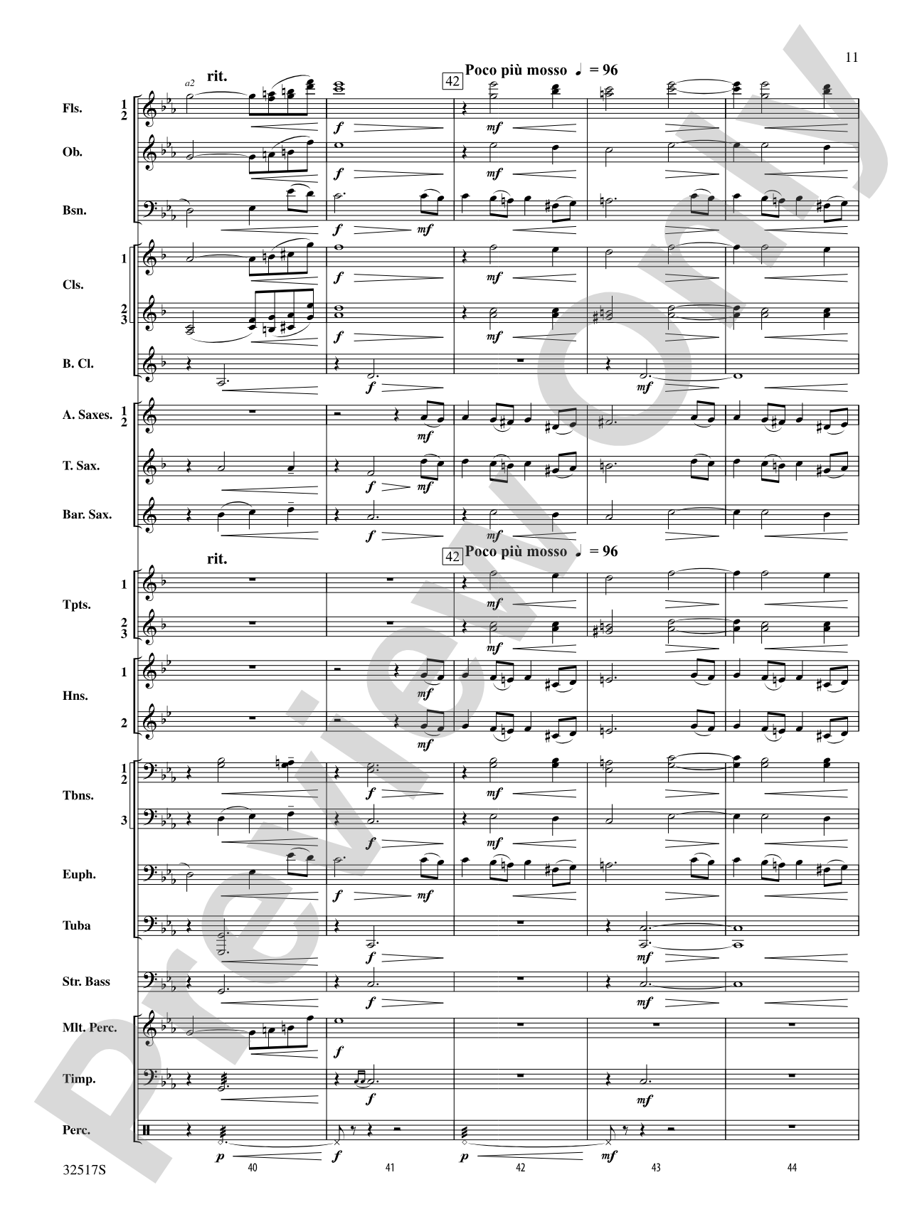 Vocalise, Op. 34, No. 14: Concert Band Conductor Score & Parts