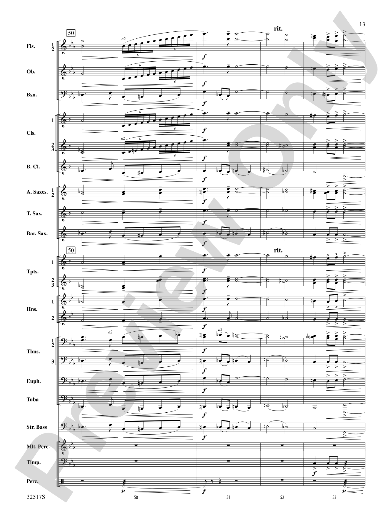 Vocalise, Op. 34, No. 14: Concert Band Conductor Score & Parts