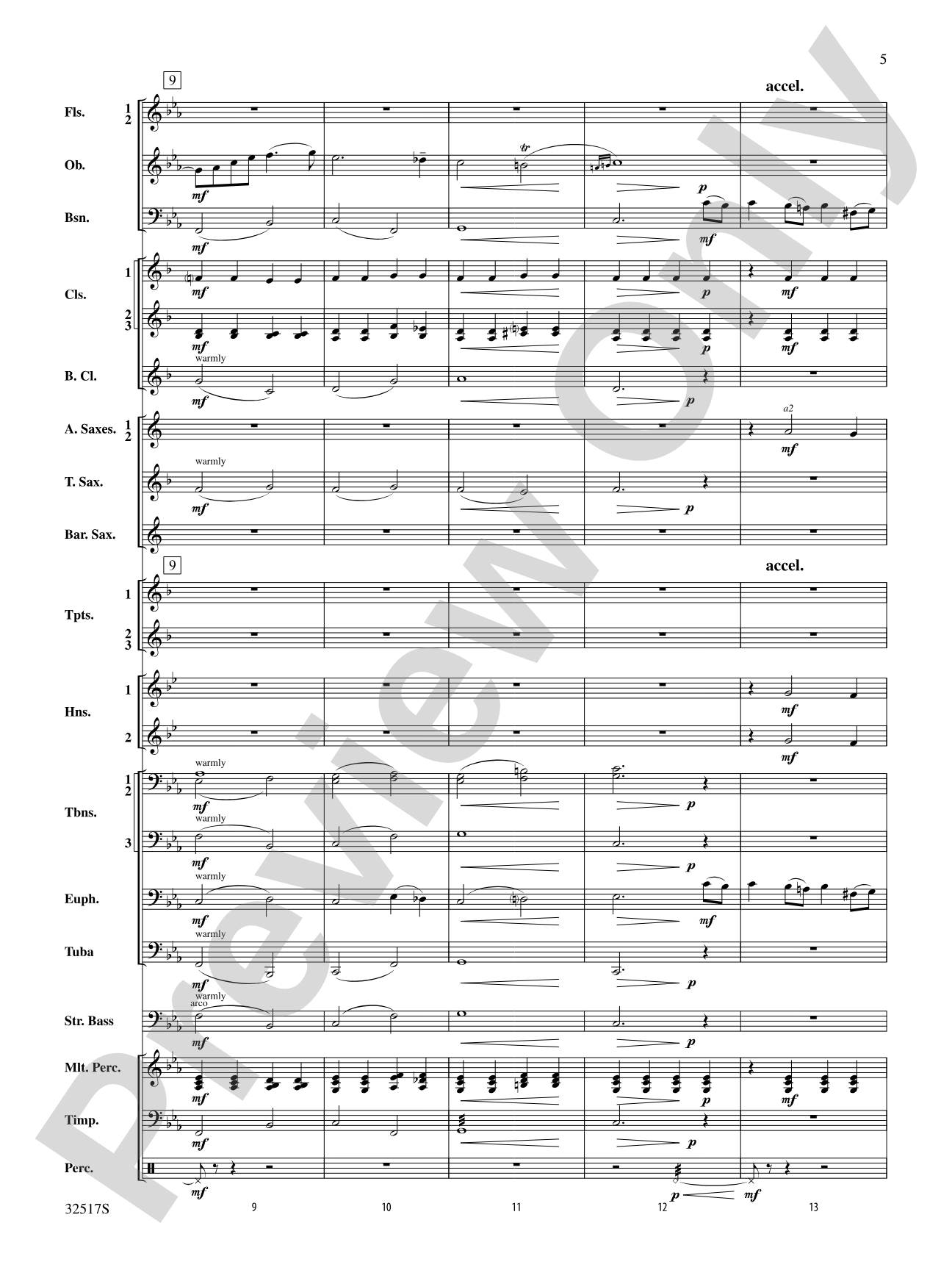 Vocalise, Op. 34, No. 14: Concert Band Conductor Score & Parts