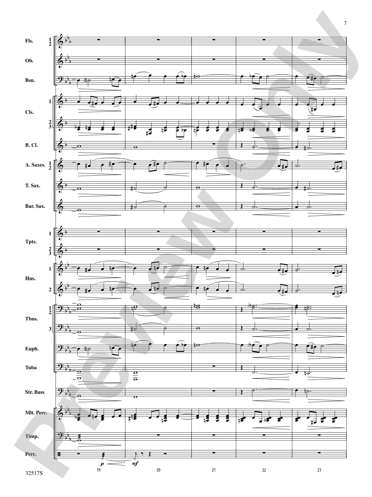 Vocalise, Op. 34, No. 14: Concert Band Conductor Score & Parts