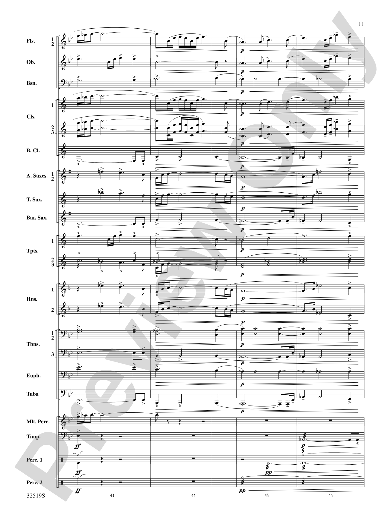Silent Stands the Elm: Concert Band Conductor Score & Parts