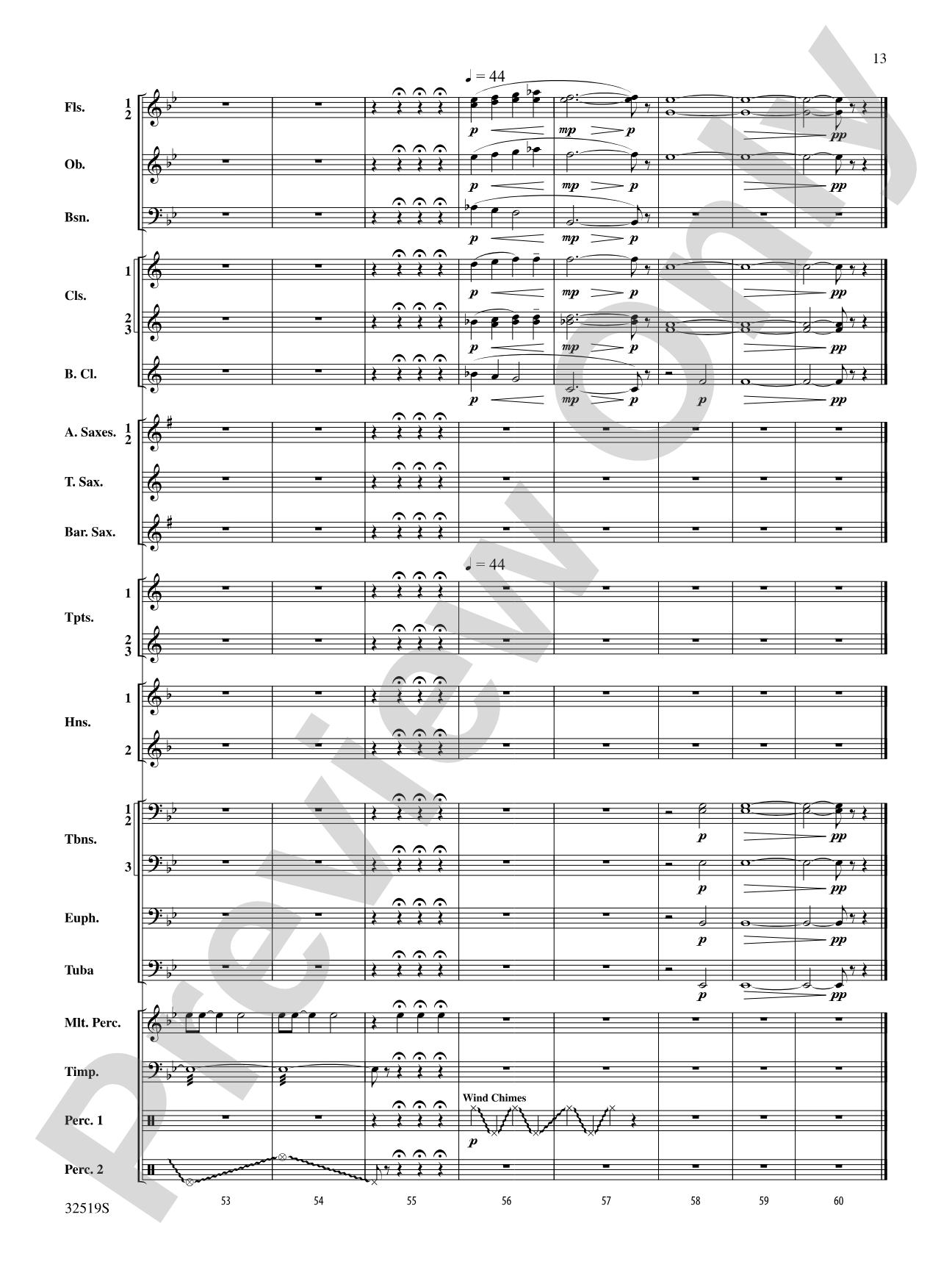 Silent Stands the Elm: Concert Band Conductor Score & Parts
