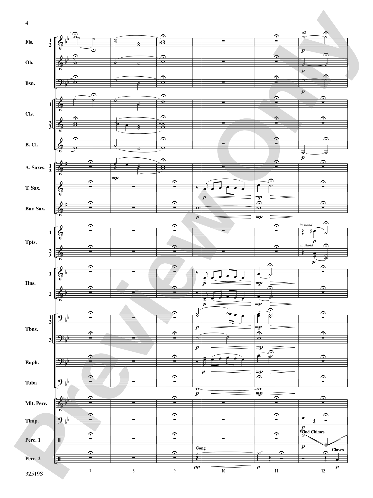 Silent Stands the Elm: Concert Band Conductor Score & Parts