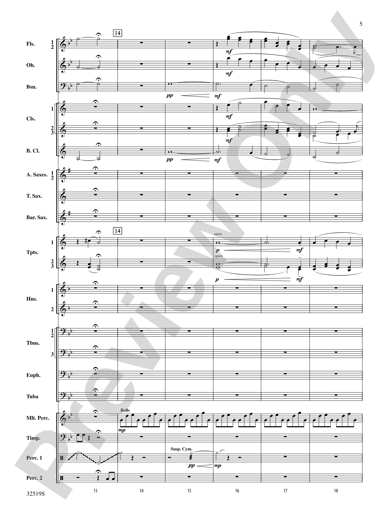 Silent Stands the Elm: Concert Band Conductor Score & Parts