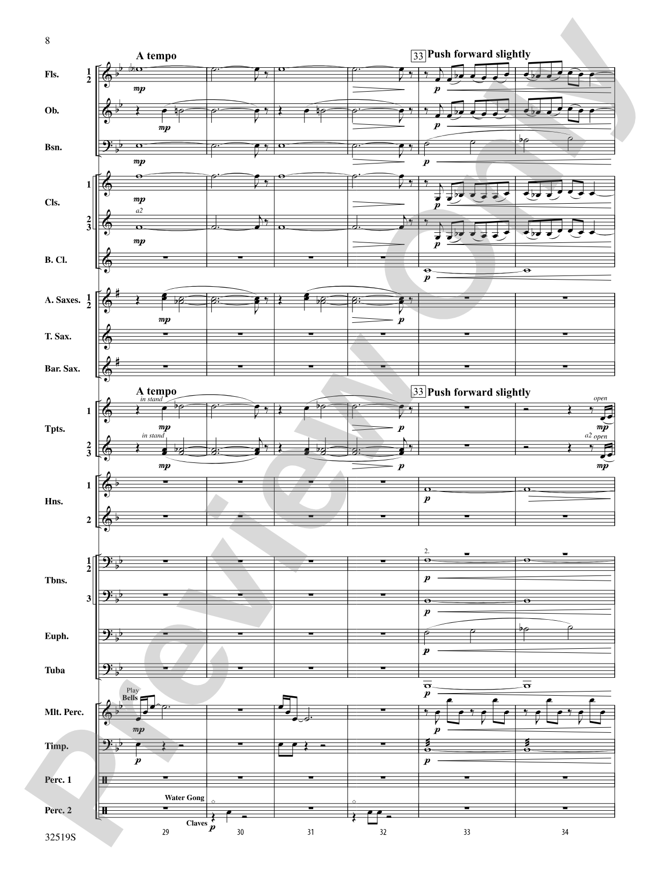 Silent Stands the Elm: Concert Band Conductor Score & Parts