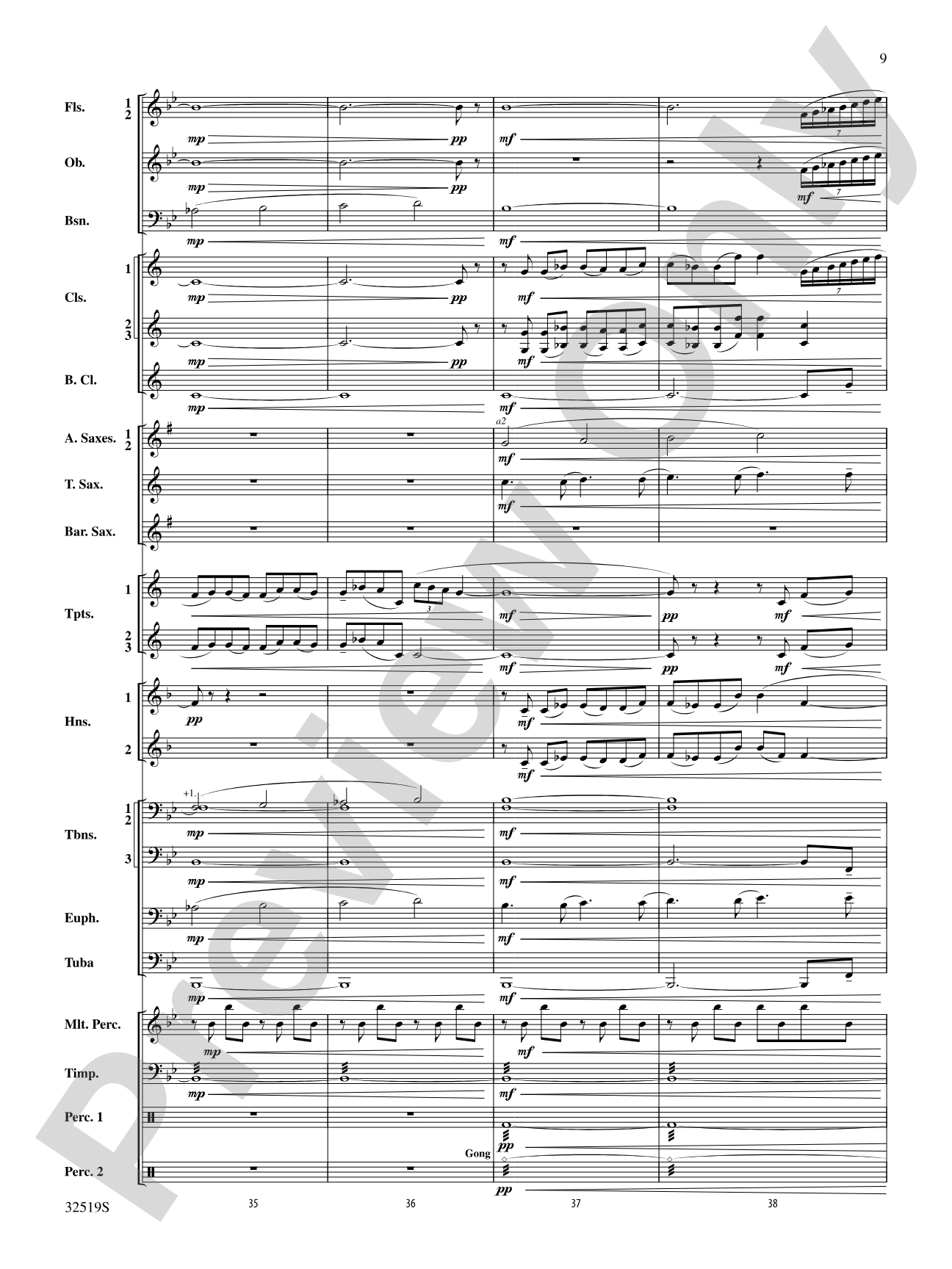 Silent Stands the Elm: Concert Band Conductor Score & Parts