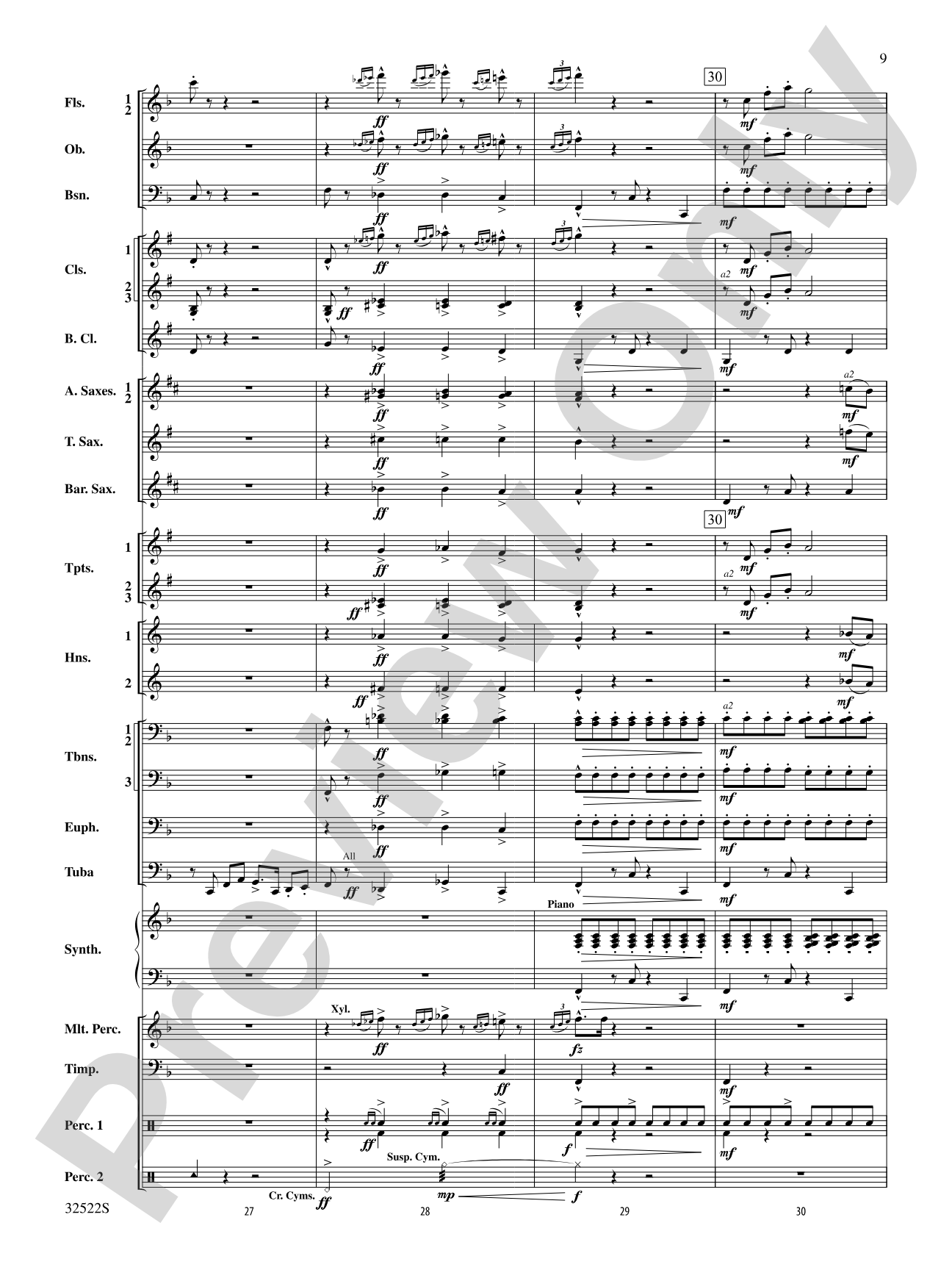 The Spirit of Troy: Concert Band Conductor Score & Parts