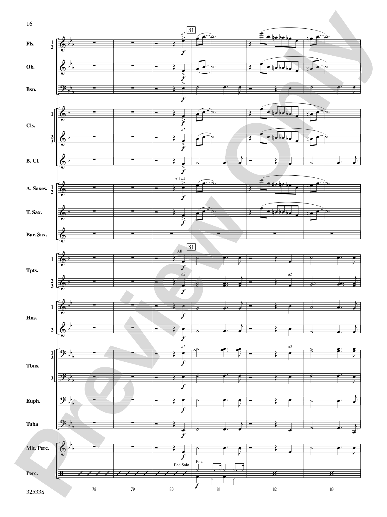 Cute: Concert Band Conductor Score & Parts