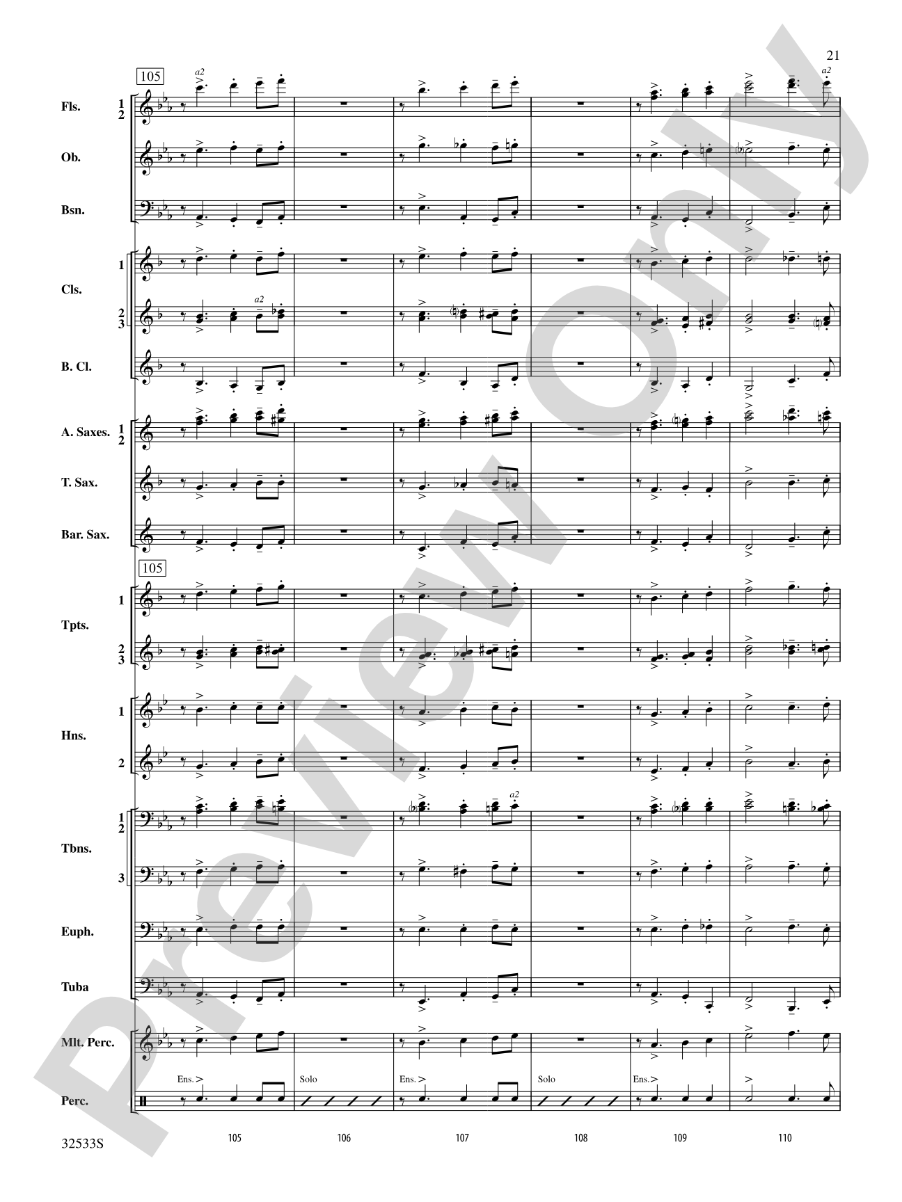Cute: Concert Band Conductor Score & Parts