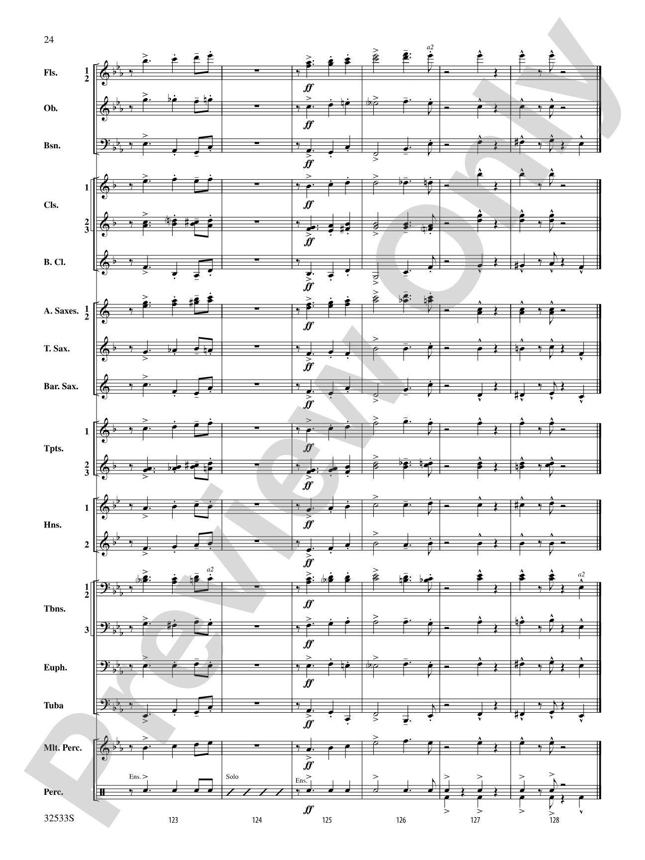 Cute: Concert Band Conductor Score & Parts