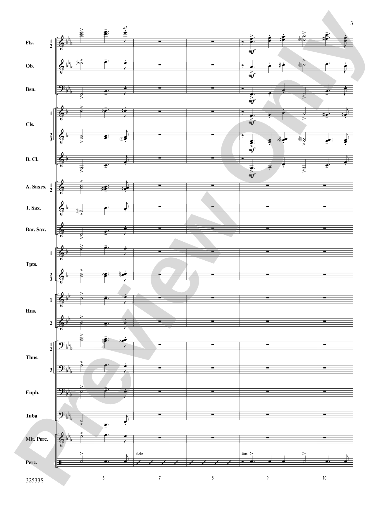 Cute: Concert Band Conductor Score & Parts