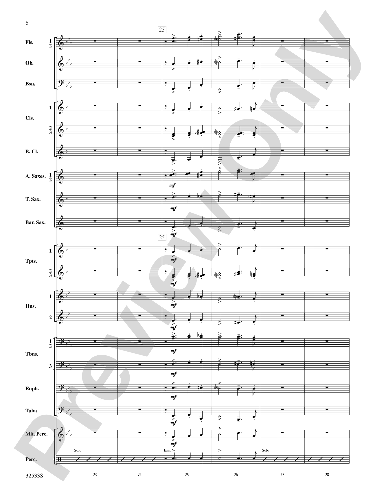 Cute: Concert Band Conductor Score & Parts