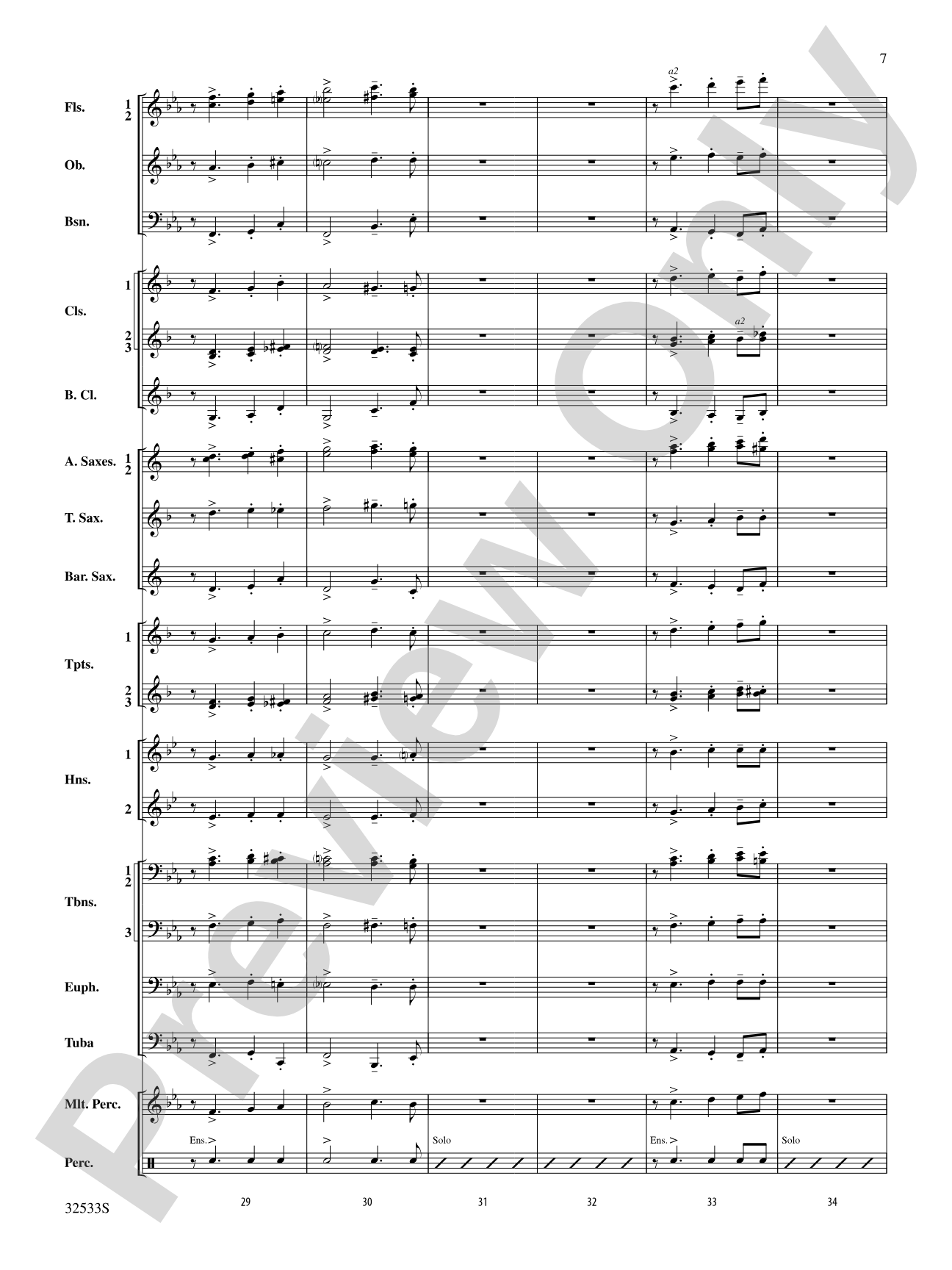 Cute: Concert Band Conductor Score & Parts