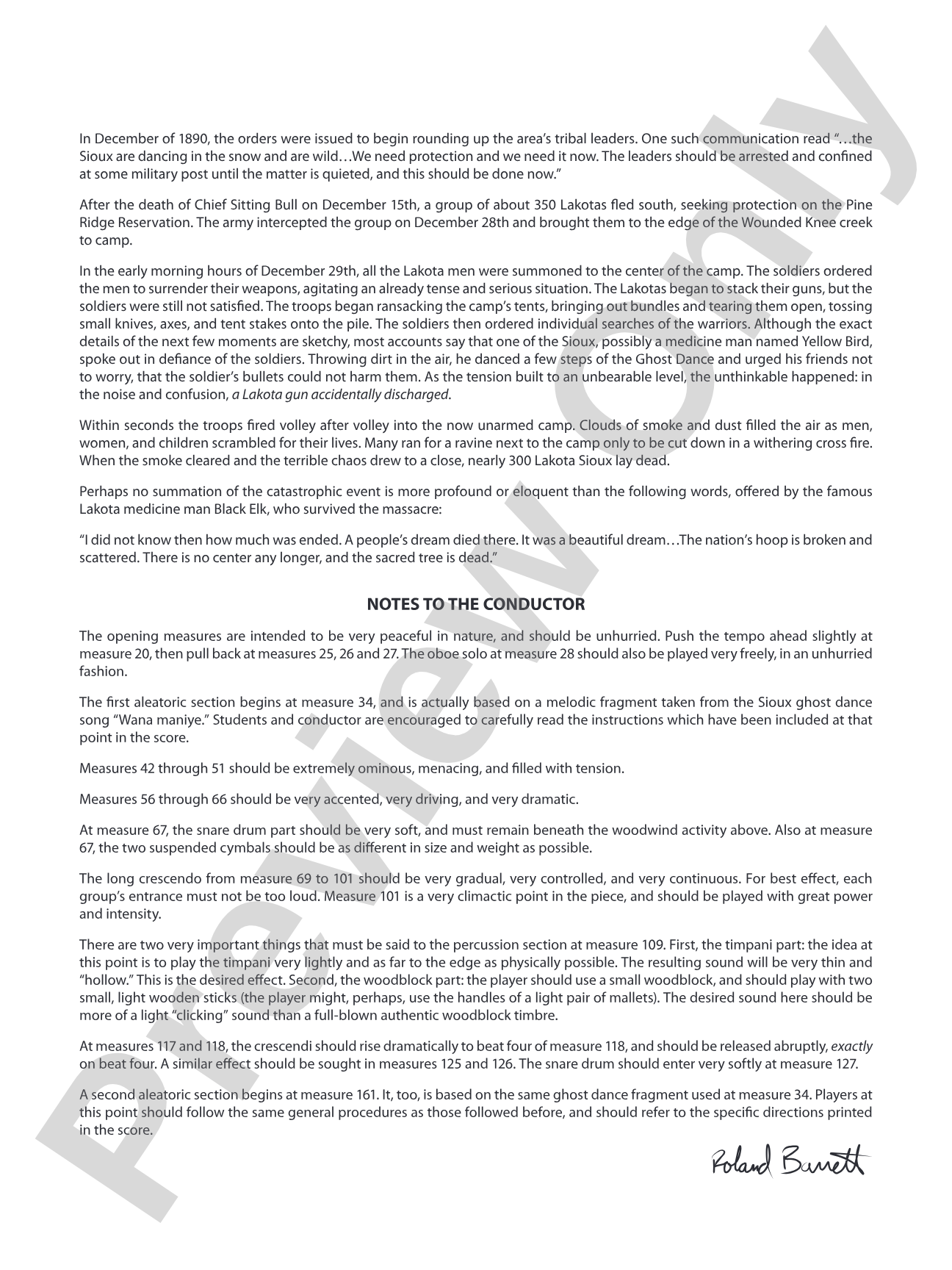 Ghost Dances: Concert Band Conductor Score & Parts
