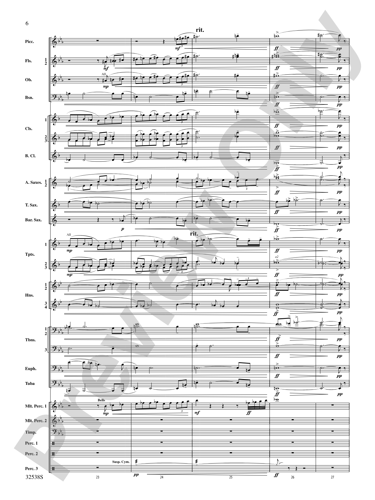 Ghost Dances: Concert Band Conductor Score & Parts
