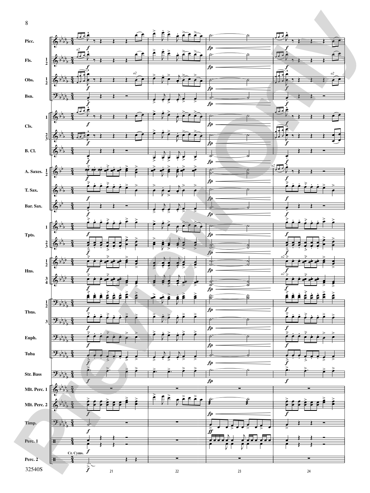 Genesis: Concert Band Conductor Score & Parts