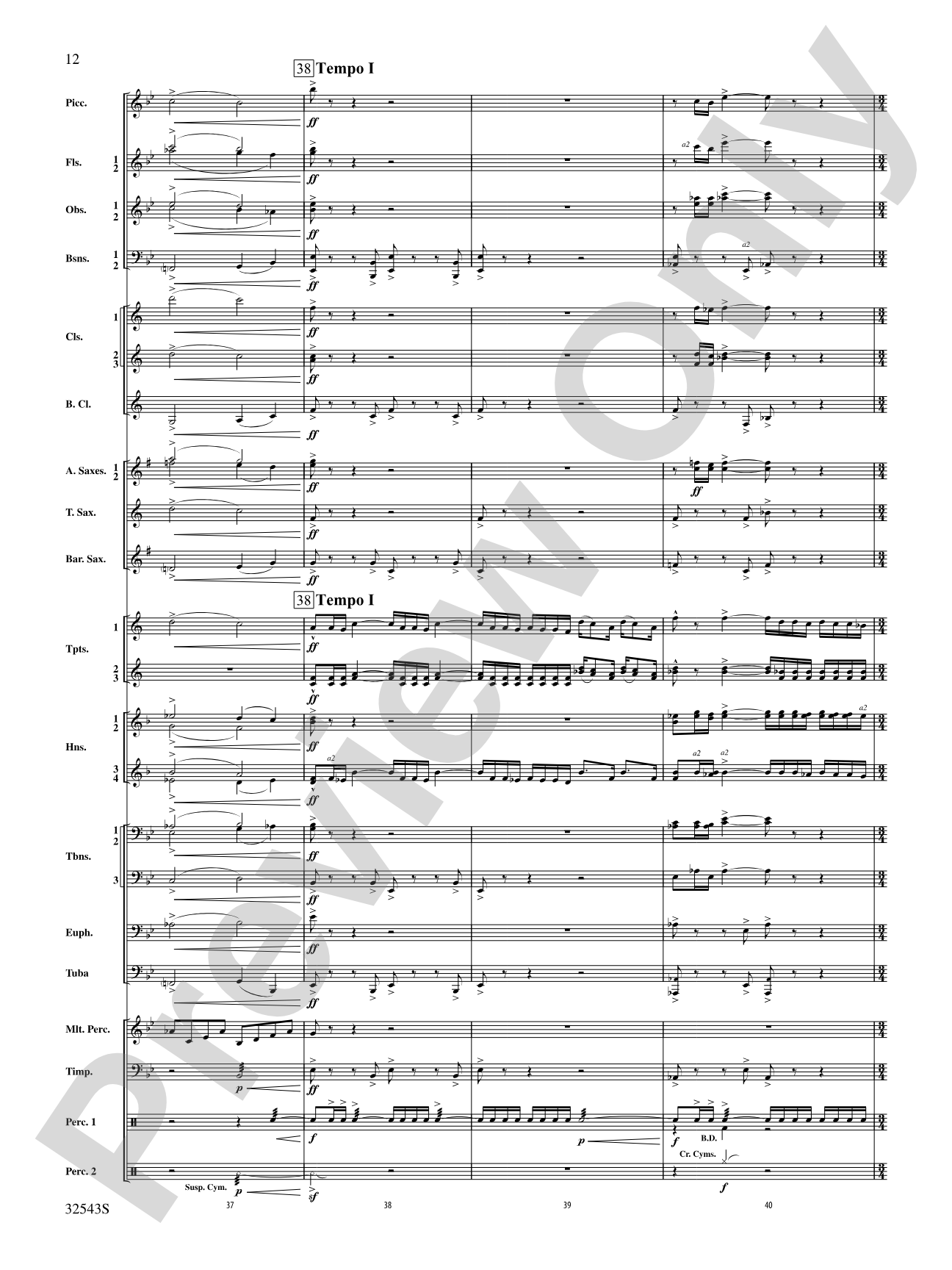 Sea Hawk: Concert Band Conductor Score & Parts