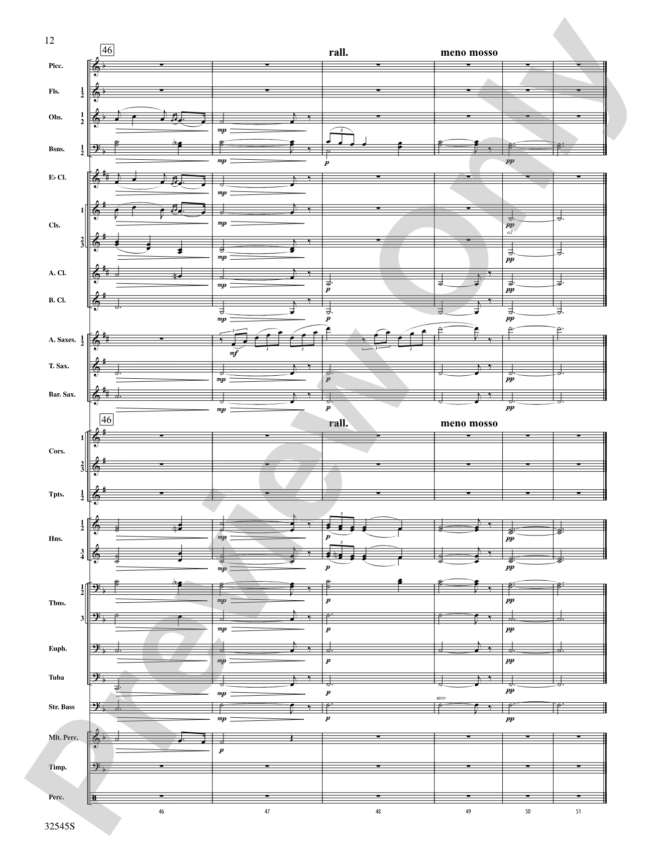 The Last Rose of Summer (from the Irish Suite): Concert Band Conductor Score & Parts