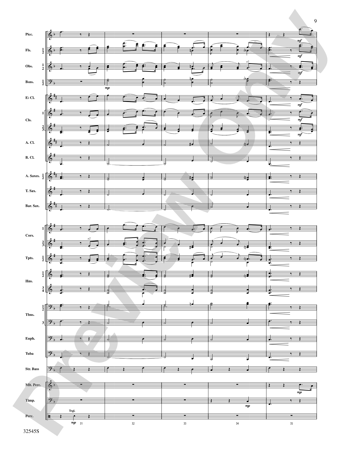 The Last Rose of Summer (from the Irish Suite): Concert Band Conductor Score & Parts