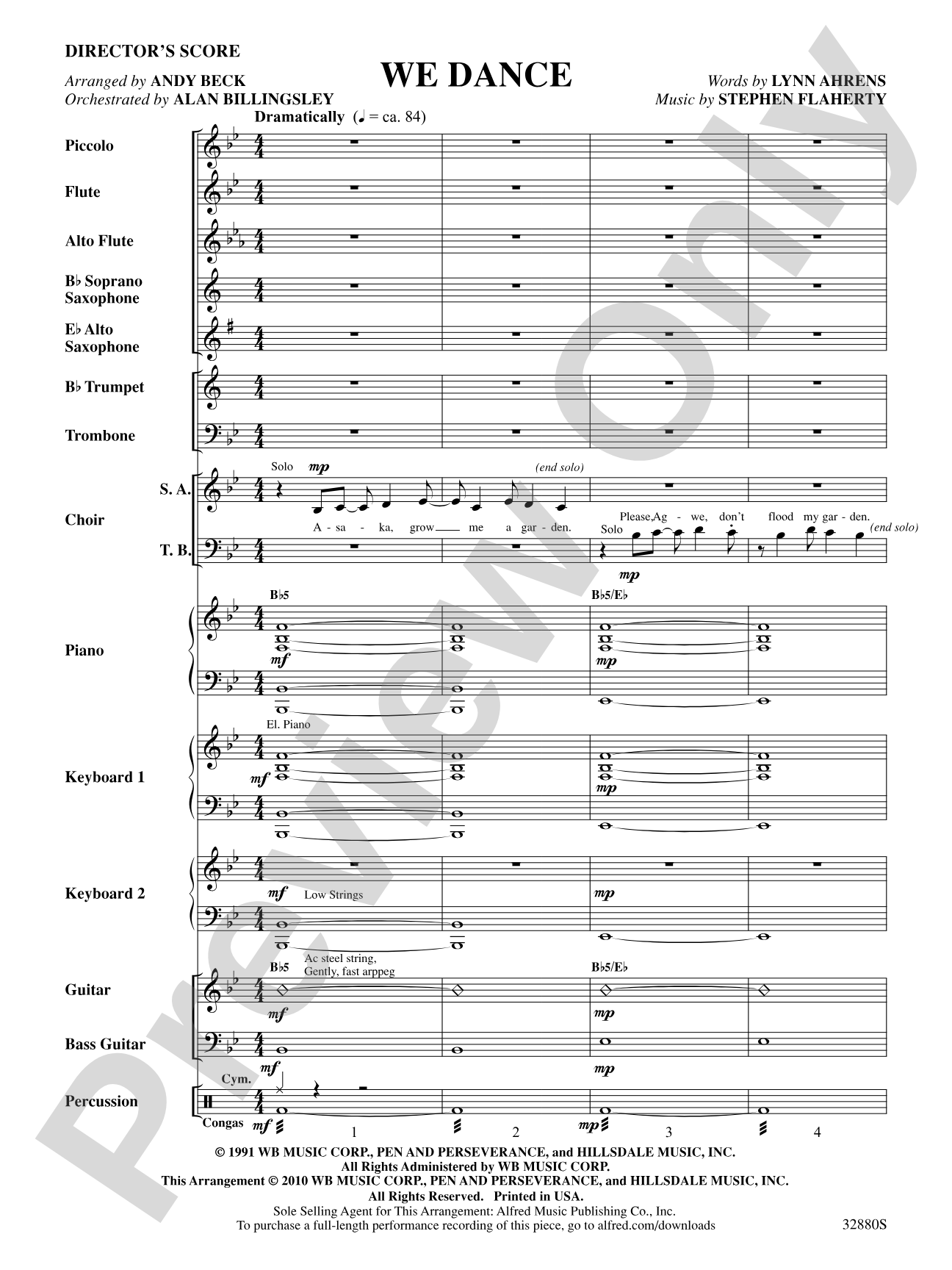 We Dance (from the musical Once on This Island): Choral SoundPax