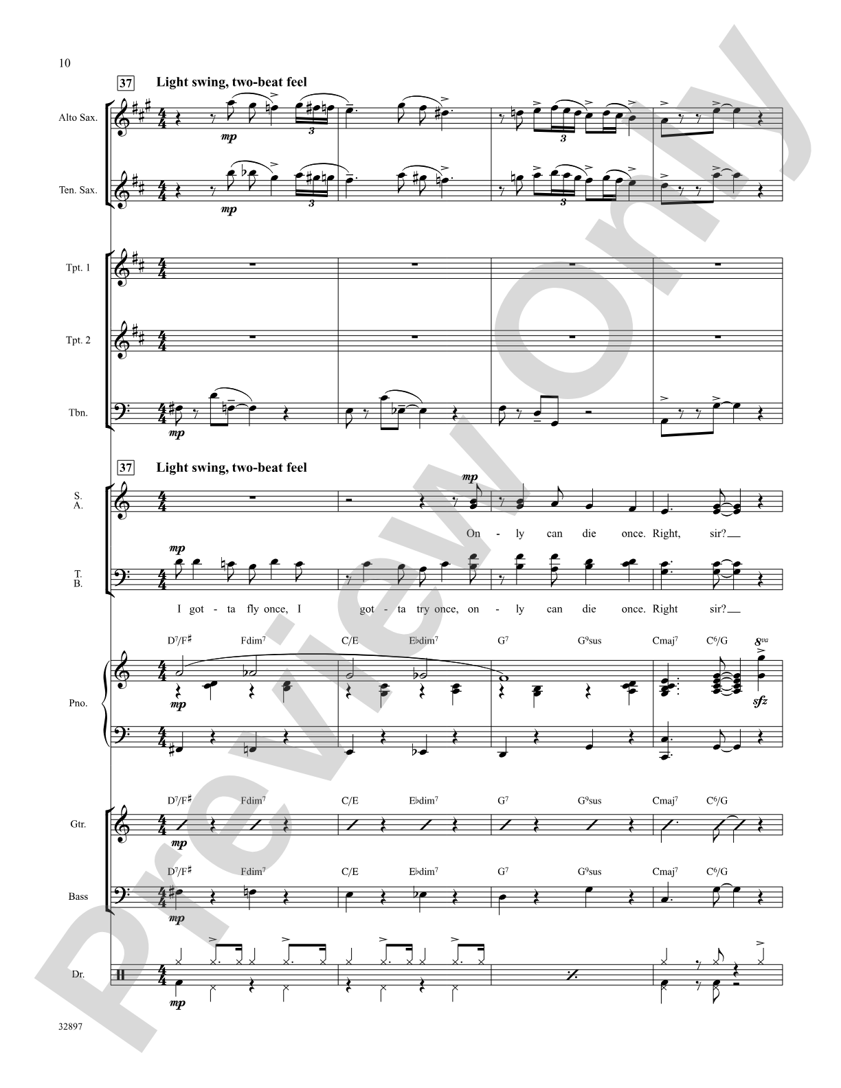 Don't Rain on My Parade (from the musical Funny Girl): Choral SoundPax