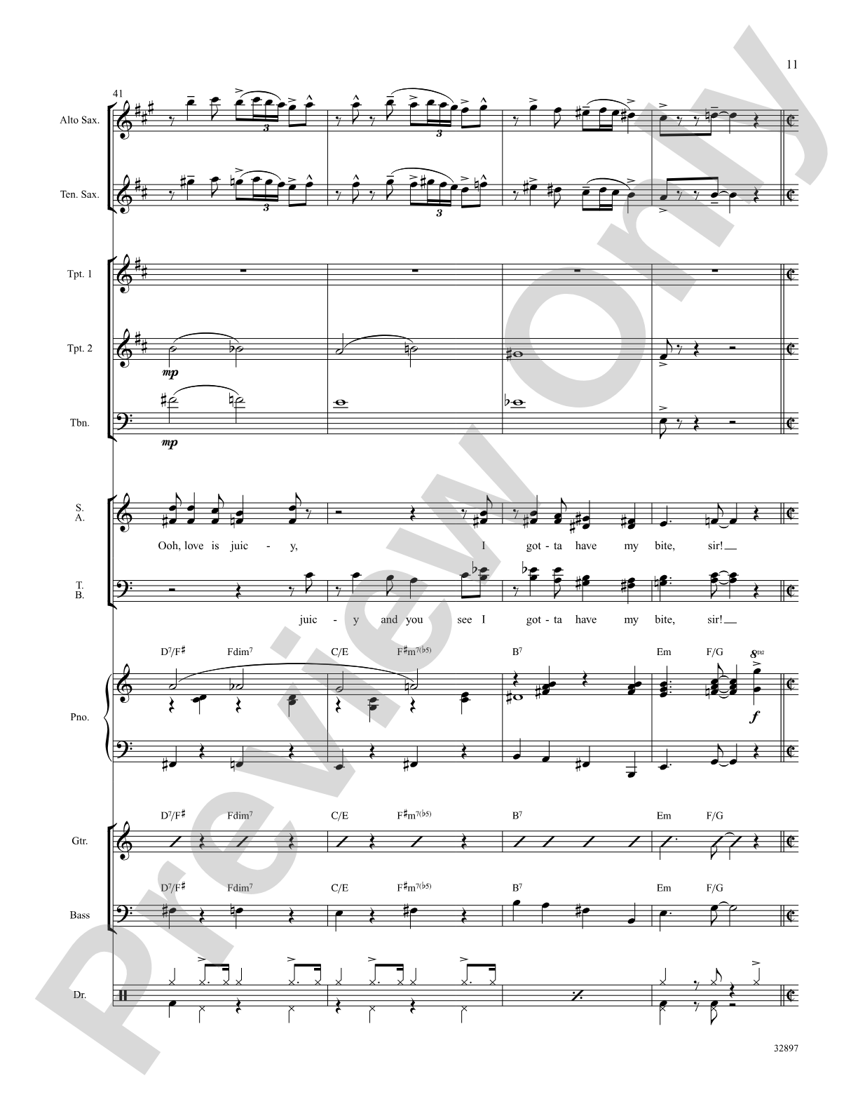 Don't Rain on My Parade (from the musical Funny Girl): Choral SoundPax