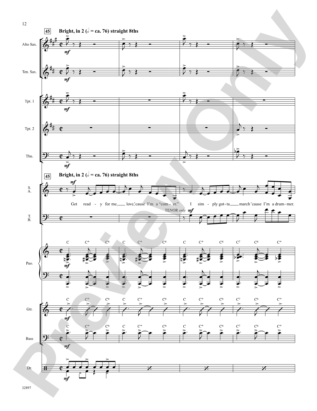 Don't Rain on My Parade (from the musical Funny Girl): Choral SoundPax