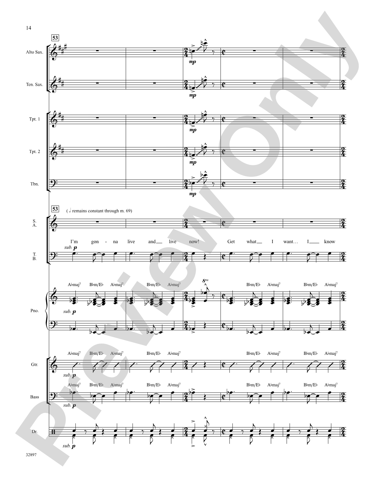 Don't Rain on My Parade (from the musical Funny Girl): Choral SoundPax