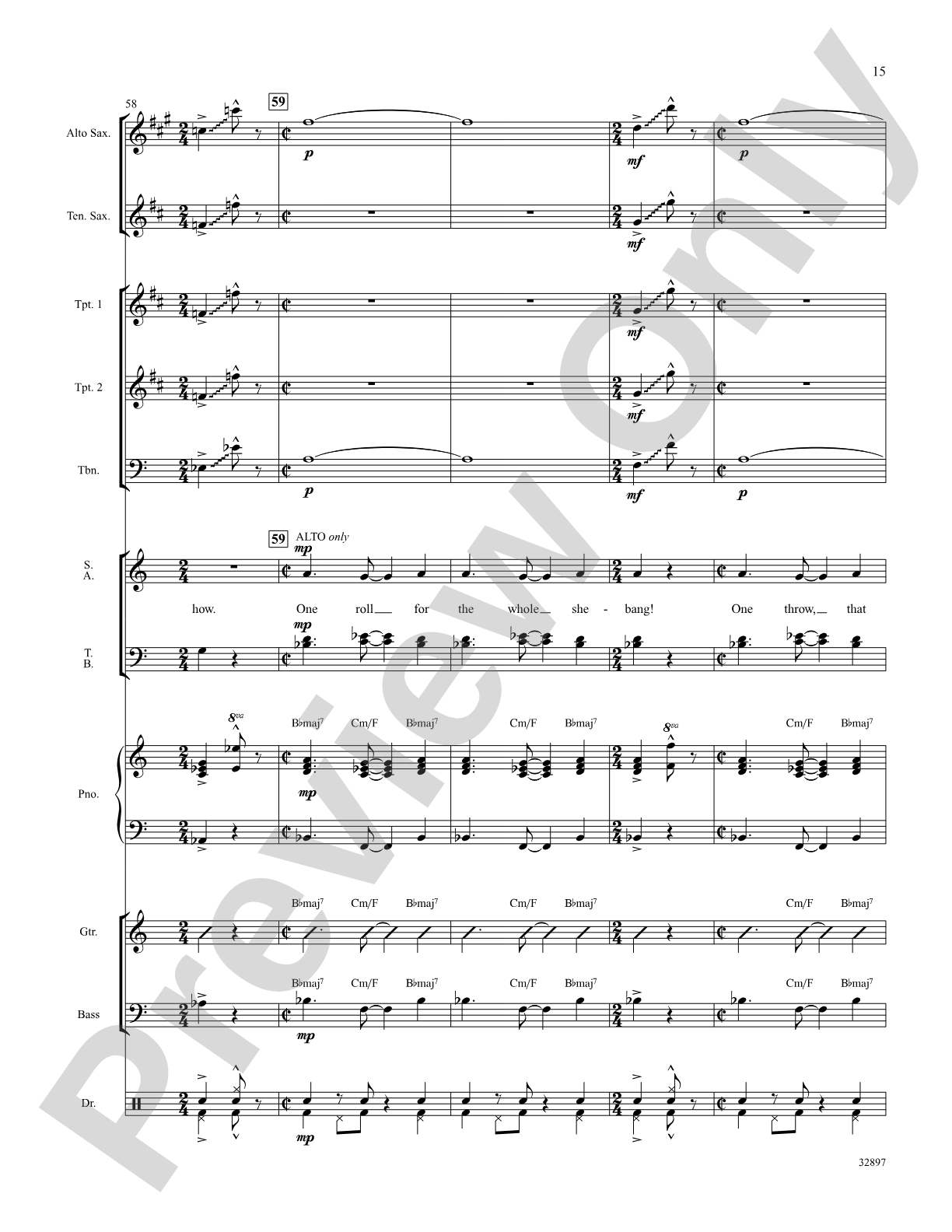 Don't Rain on My Parade (from the musical Funny Girl): Choral SoundPax