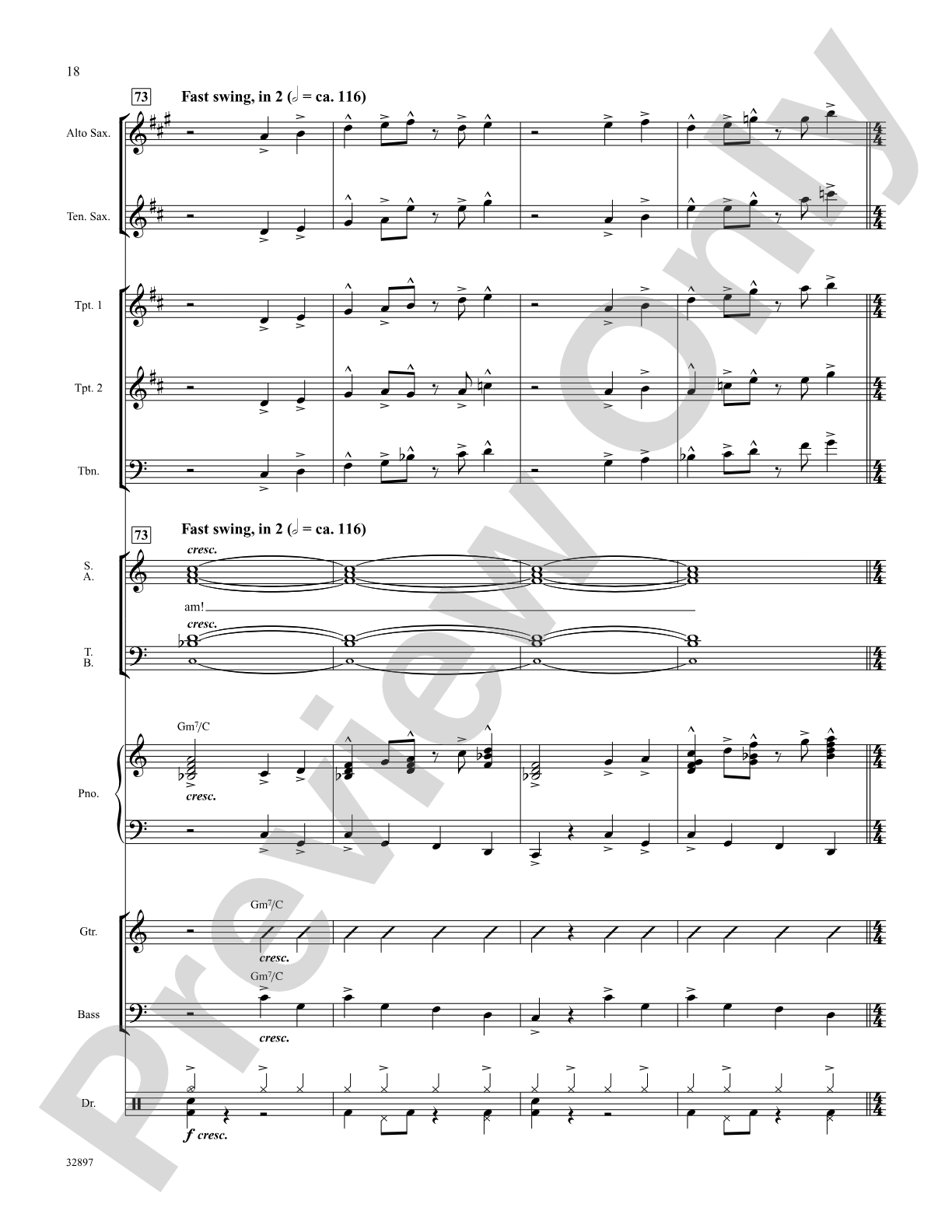Don't Rain on My Parade (from the musical Funny Girl): Choral SoundPax