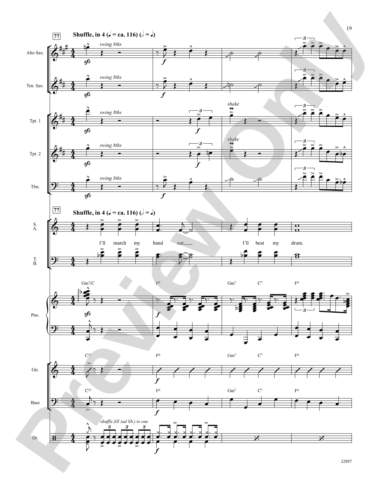 Don't Rain on My Parade (from the musical Funny Girl): Choral SoundPax