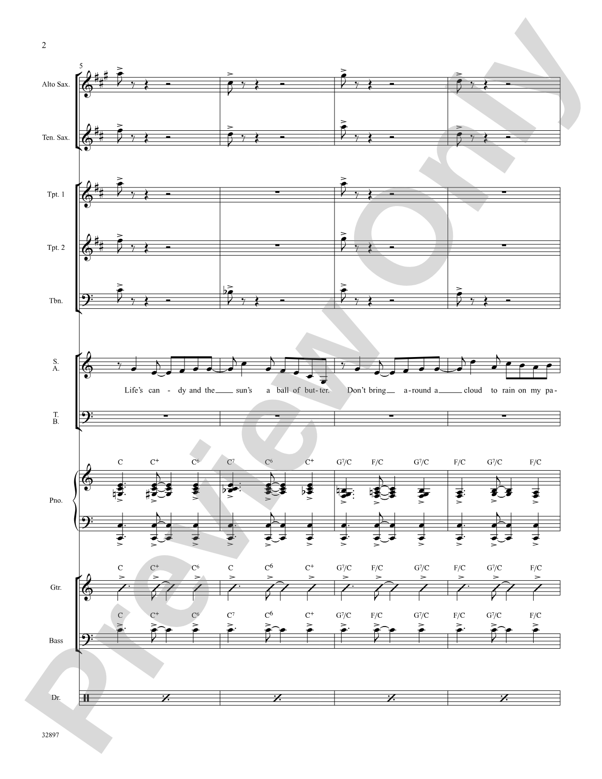 Don't Rain on My Parade (from the musical Funny Girl): Choral SoundPax