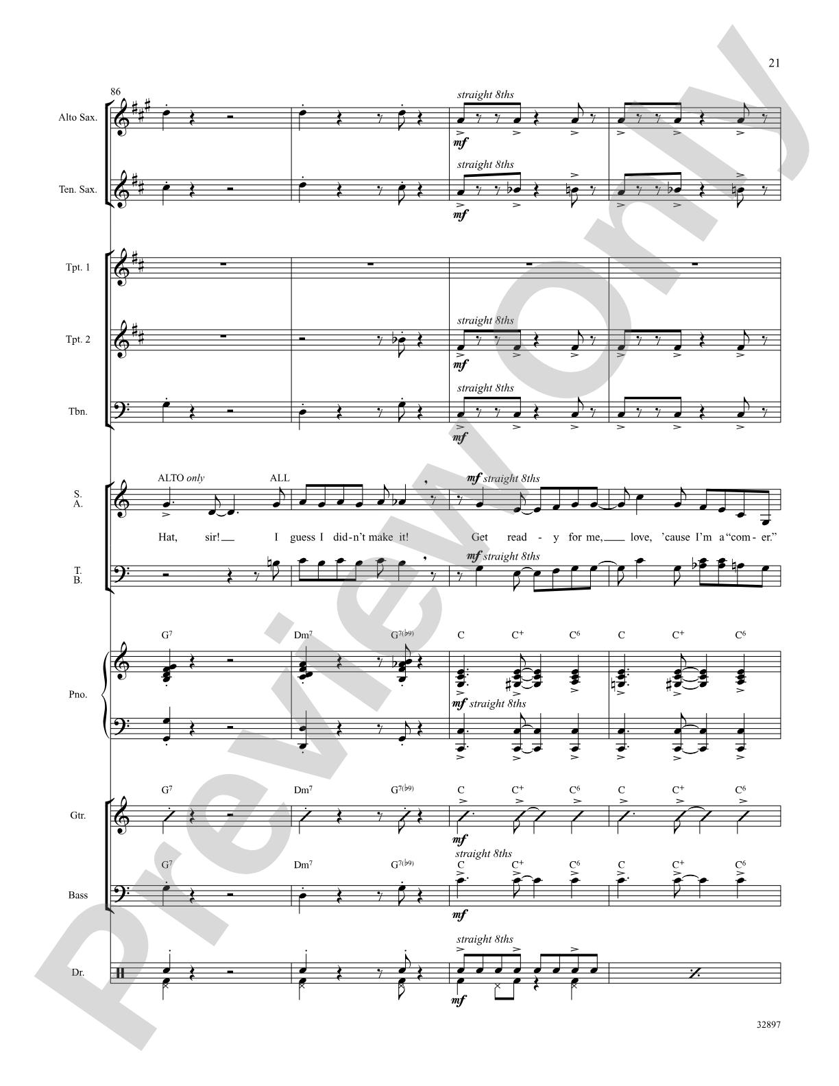 Don't Rain on My Parade (from the musical Funny Girl): Choral SoundPax