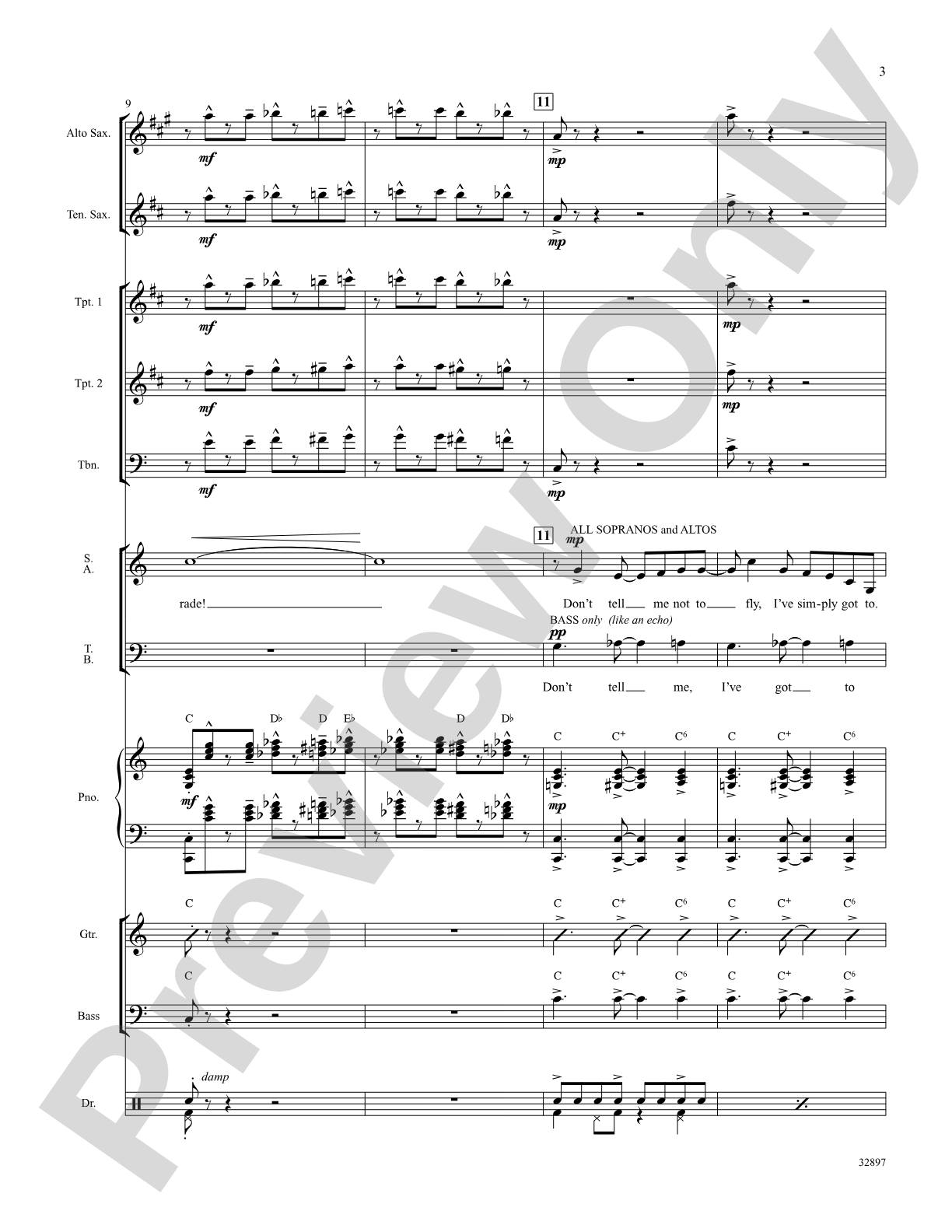 Don't Rain on My Parade (from the musical Funny Girl): Choral SoundPax