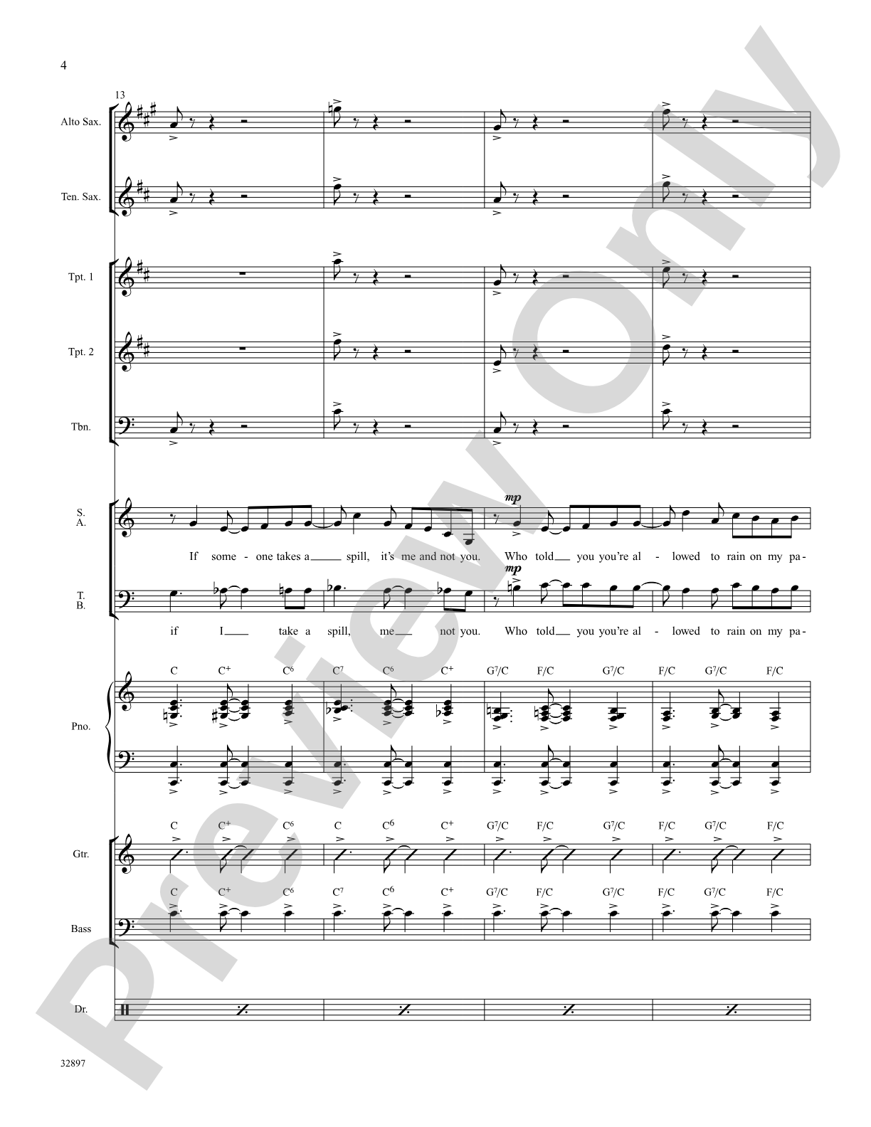 Don't Rain on My Parade (from the musical Funny Girl): Choral SoundPax