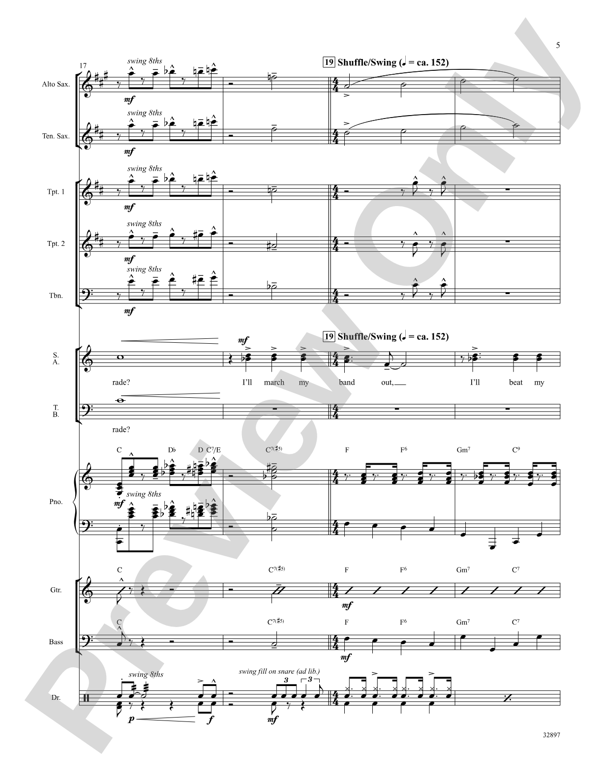 Don't Rain on My Parade (from the musical Funny Girl): Choral SoundPax