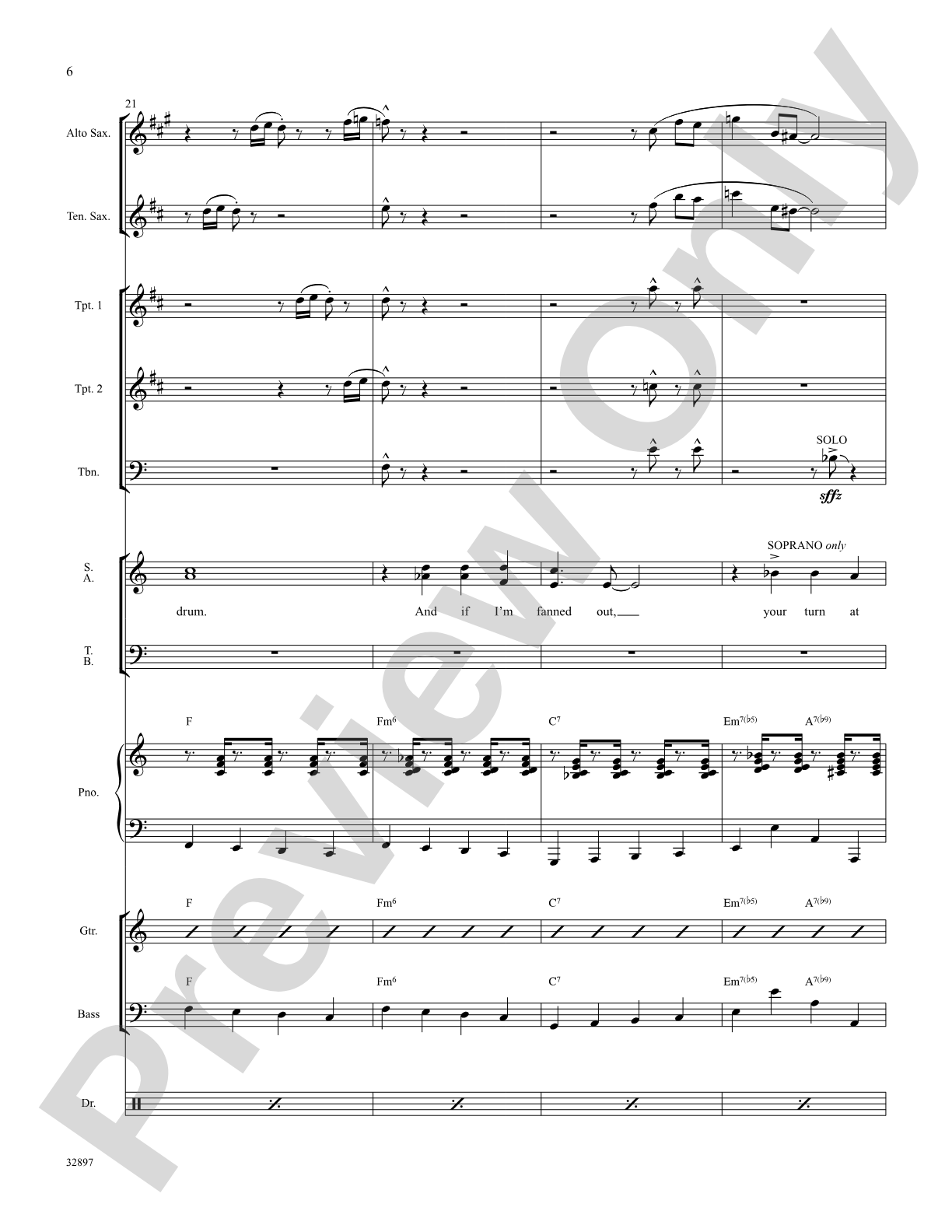 Don't Rain on My Parade (from the musical Funny Girl): Choral SoundPax