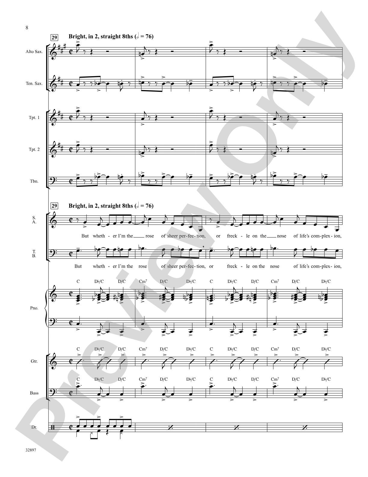 Don't Rain on My Parade (from the musical Funny Girl): Choral SoundPax