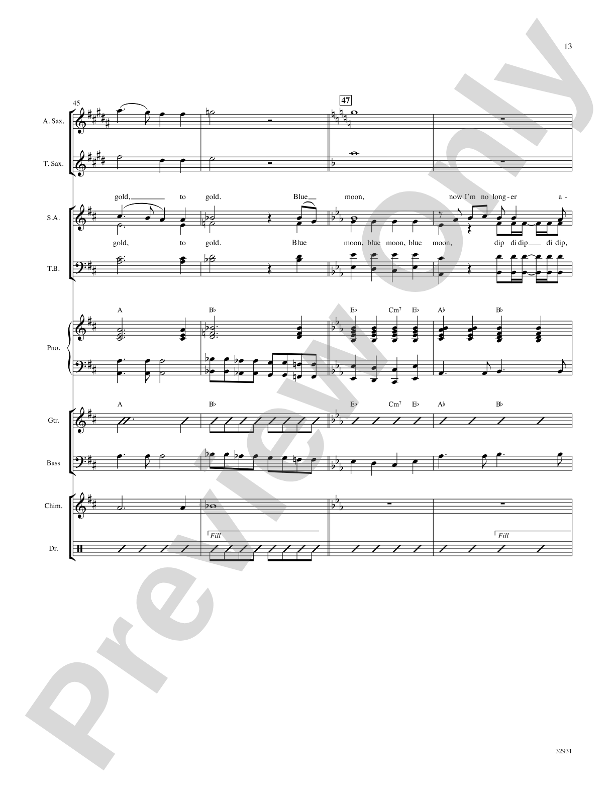 Blue Moon: Choral SoundPax